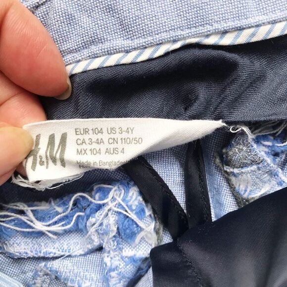 H&M blue vest 5-6Y & dress pant 3-4Y(pant fits like 4-5Y) set VGUC - Picture 8 of 10